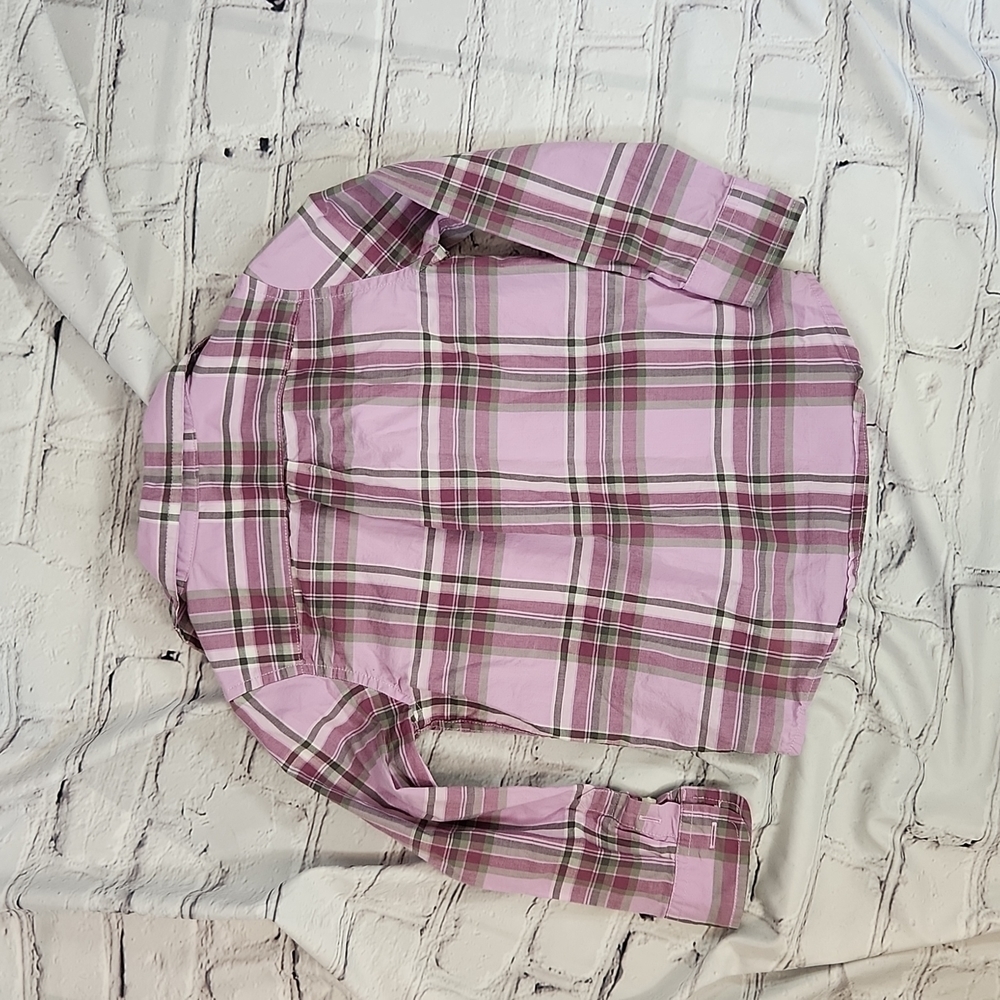 Janie and Jack Pink Plaid Button-Down Shirt - Picture 5 of 5
